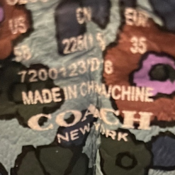 Coach Sneakers in Blue and Green with High-Top Design and Tropical Pattern - Picture 6 of 7